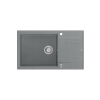 QUADRON EVAN 136 XL GraniteQ zlewozmywak z syfonem Push To Open 1-komorowy z/o (860x500x210; kom. 420x490) silver stone / elementy stalowe HCQE58650U5BSP2O